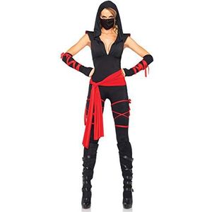 Leg Avenue Ninja Volwassen maat kostuum voor dames, rood, maat S