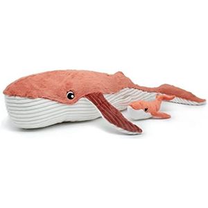 PTIPOTOS by Les Déglingos – Gravillow de walvis – pluche dier mama en haar baby – cadeau-idee voor geboorte – terracotta – 75 cm