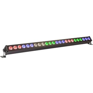 Ibiza - LEDBAR24-RC - 4-in-1 RVBB LED-balk met diverse dynamische effecten - Geluidsregeling, DMX, automatisch, master slave en afstandsbediening - Zwart