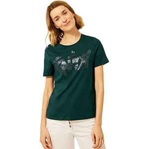 Cecil Jersey T-shirt voor dames, Ponderosa Pine Green, XS, Ponderosa dennengroen