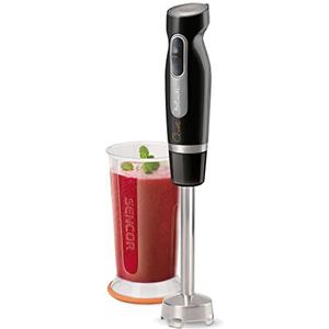 Sencor Staafmixer SHB4359BK-EUE3+glas 700 ml - zwart handvat 800 W - Blender - Zwart