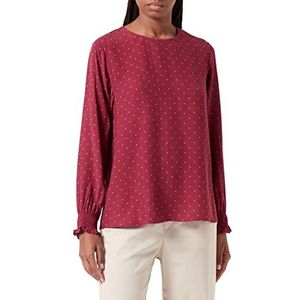 Seidensticker Dames blouse mode blouse regular fit slim fit blouse kraag blouse gemakkelijk te strijken lange mouwen rood 38, Rood