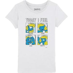 Les Schtroumpfs T-shirt voor meisjes, grijs melange, 10 jaar, Grijs Melange