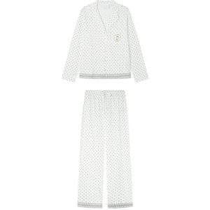 women'secret Lange pyjama, meervoudig, Happy Snoopy, damespyjama, Wit., XXL