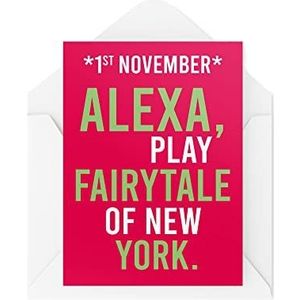Grappige kerstkaarten | Alexa Play Fairytale Of New York | voor haar Lui, Blague, Banner, vriend, Mama, Papa Silly Classic | CBH793