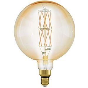 EGLO Amber Vintage ledlamp E27 dimbaar, diameter 20 cm, 8 watt (komt overeen met 60 watt), E27 led warmwit, 2100 K, gloeilamp, Edison gloeilamp, G200