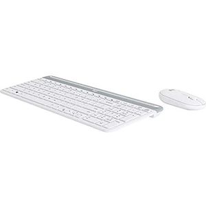 Logitech MK470 Combo Draadloos toetsenbord en muis, QWERTZ Toetsenbord Duits, Wit