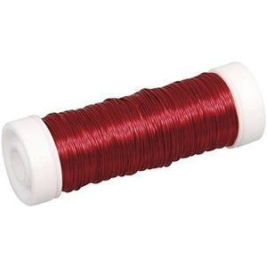 Rayher Sieradenhaak draad rood 0,30 mm spoel 50 m koperdraad kleurrijk gelakt koperdraad voor het maken van sieraden edelsteenbomen 2405518