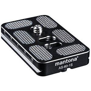 Mantona Arca Swiss snelwisselplaat, 60 mm, zwart