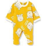 Chicco Katoenen overall met voet, pantoffels voor baby's en peuters, uniseks, baby, Oranje