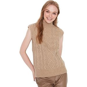 Mouwloze trui, beige, S, Beige