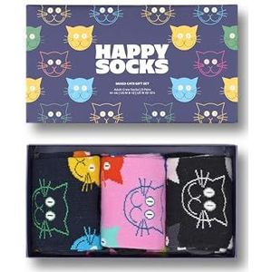 Happy Socks Mixed Cat Socks Gift Set (3-pack) - Unisex - Maat: 36-40