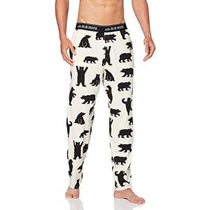 Hatley Jersey pyjama, pants, kousen voor heren, Zwarte beer.
