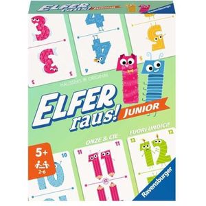 Ravensburger - 20947 Elfer Raus! Junior - kaartspel 2-6 spelers, spel vanaf 5 jaar voor kinderen en volwassenen, cijferruimte 1-20