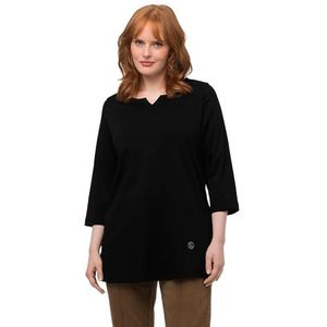 Ulla Popken T-shirt pour femme, Noir, 52-54/grande taille