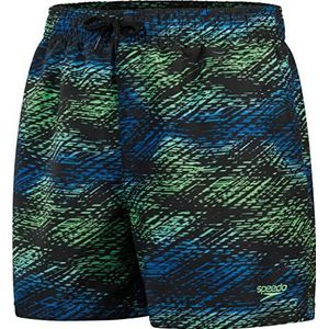 Speedo Watershort Print 13 inch board shorts, zwart/blauw, L jongens, zwart/blauw, één maat, Zwart/Blauw