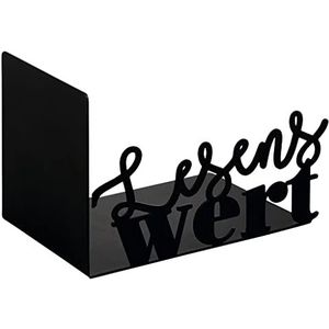 moses. Libri_x boekensteunen van zwart metaal met gestanst opschrift op de voorkant om je favoriete boeken op het rek in scène te zetten
