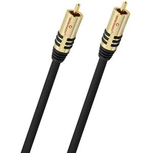 Oehlbach NF Sub cinch-kabel voor subwoofer, audiokabel, rond, OFC, 10 m, zwart