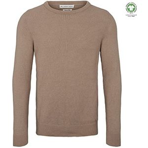 BY GARMENT MAKERS Sustainable; obviously! The Organic Waffle Knit Sweatshirt, uniseks, lichtgrijs, XXL, Licht Taupe
