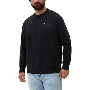 s.Oliver Big Size Sweatshirt, lange mouwen, voor heren, zwart, 4XL, zwart.