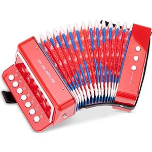 New Classic Toys 10055-NEW accordeon voor muziekinstrumenten met muziekboek, 230 stuks
