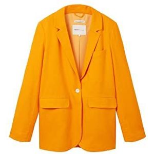 TOM TAILOR Denim 1036627 Blazer voor dames, 31684 - Bright Mango Orange