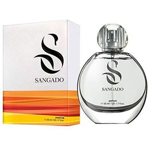 SANGADO Lila parfum voor dames, langdurig, 8 tot 10 uur, luxe en bloemige geur, delicate Franse essences, extra concentraat (geur), 50 ml spray