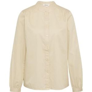s.Oliver Chemisier en satin avec fronces, beige, 42