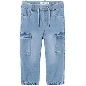 NAME IT Nmmben Baggy R Cargo Jeans 9770-yt Noos Body met lange mouwen voor jongens, Blauw