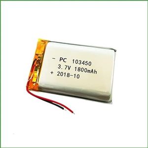 YUNIQUE Frankrijk, 1 stuks, oplaadbare Lipo-accu, 103450 (3,7 V, 1800 mAh, Lipo) voor bluetooth-hoofdtelefoon, smartwatch, verkooppunt, medische instrumenten en andere draagbare apparaten.