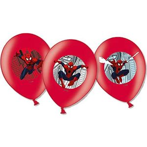 Amscan 999241-6 latex ballonnen Spider-Man diameter 27,5 cm decoratie superheld ballon verjaardag themafeest