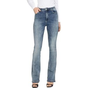 ONLY Onlmila Hw Flared Dnm Bj13994 Noos Stretch jeans voor dames, Medium Blue Denim