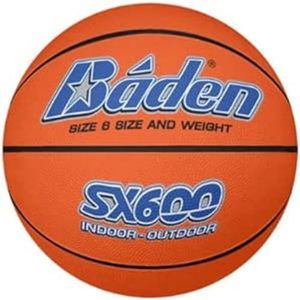 Baden SX dames basketbal, composiet rubber, voor binnen en buiten, roodbruin, maat 6
