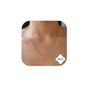 LOLIAS Dames slangenketting 1 mm 925 zilver zonder hanger slangenketting zilver slangenketting voor vrouwen sieraden 40 cm 20 inch 22 inch 24 inch