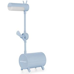 Orbegozo LP 2500 Led-bureaulamp met ventilator, touch-bediening, 3 lichtmodi, 360° flexibele hals, USB-opladen, 6 W