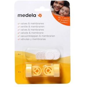 Medela Set met ventielen en membranen voor melkschieten, set met 2 ventielen en 6 membranen