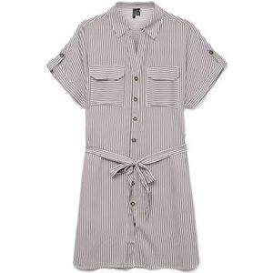 VERO MODA Vmbumpy Ss Short Shirt Dress Wvn Ga Noos Vmbumpy Ss Wvn Ga Noos Kort T-shirt voor dames (1 stuk), Nostalgische roos., XS