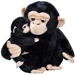 Wild Republic 24091 Chimpansee, pluche knuffeldier, 30,5 cm, cadeau voor kinderen, pluche speelgoed, gerecyclede waterflessen om te vullen
