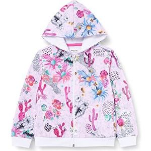 REPLAY Hoodie voor meisjes, 010 All Over Pink Tropics, 3 jaar, 010 All Over Pink Tropics