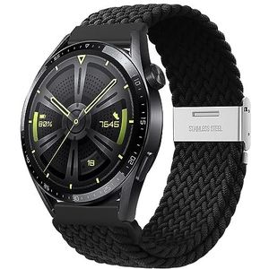 YASPARK Bandje compatibel met Huawei Watch GT2 46 mm, 22 mm, gevlochten, rekbaar, nylon, voor Huawei Watch GT/GT 3/GT3 Pro 46 mm/GT2 Pro/GT 2e/GT Runner/Galaxy Watch 46 mm/Galaxy Watch 3 45 mm