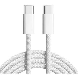 PRENDELUZ 1 m 60 W USB C oplaadkabel wit compatibel met Android en iPhone