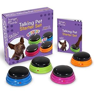 Hunger for Words Talking Pet Starterset met opneembare knoppen voor honden