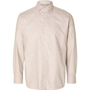 Selected Homme Slhregduke-Non Iron Shirt Ls Noos Chemise à manches longues pour homme, Camel, M