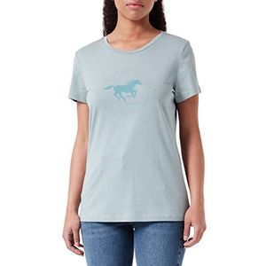 MUSTANG Alexia C Print T-shirt dames, Zilver Blauw 5106