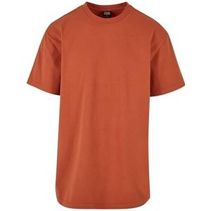 Urban Classics T-shirt met kleuren voor zwaar kleding; T-shirt voor heren, Terracotta