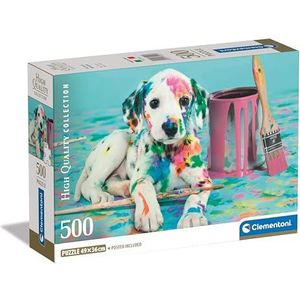 Clementoni Puzzel - grappige Dalmatiër 500 stukjes - puzzel voor volwassenen 14-99 jaar, gemaakt in Italië, 35545