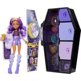 Monster High Monsterlijke geheime set, Clawdeen Wolf modepop, serie Irisé, met kluisje en meer dan 21 accessoires, speelgoed voor kinderen vanaf 4 jaar, HNF74