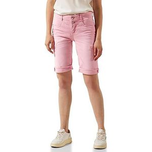 Street One A376652 Jeansbermuda voor dames, Light Berry Soft Washed