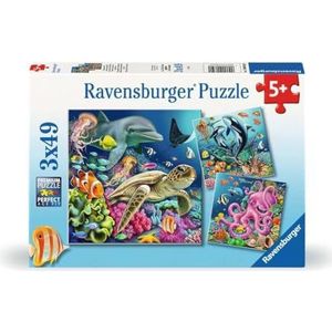 Ravensburger Kinderpuzzel - 12000859 bezaubernde onderwaterwereld - 3 x 49 stukjes puzzel voor kinderen vanaf 5 jaar