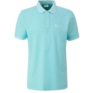 s.Oliver 2143986 Poloshirt voor heren met logo, Turquoise 6040